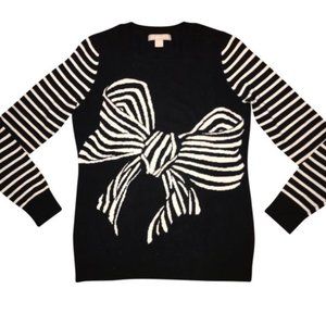 Banana Republic Striped Fitted Sweater with Bow